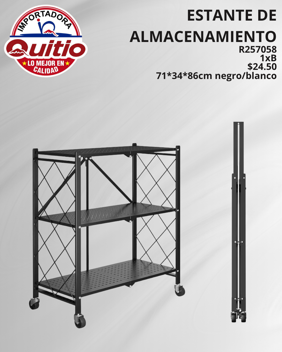 ESTANTE PLEGABLE R257058 71*34*86CM BX1 Q.92321