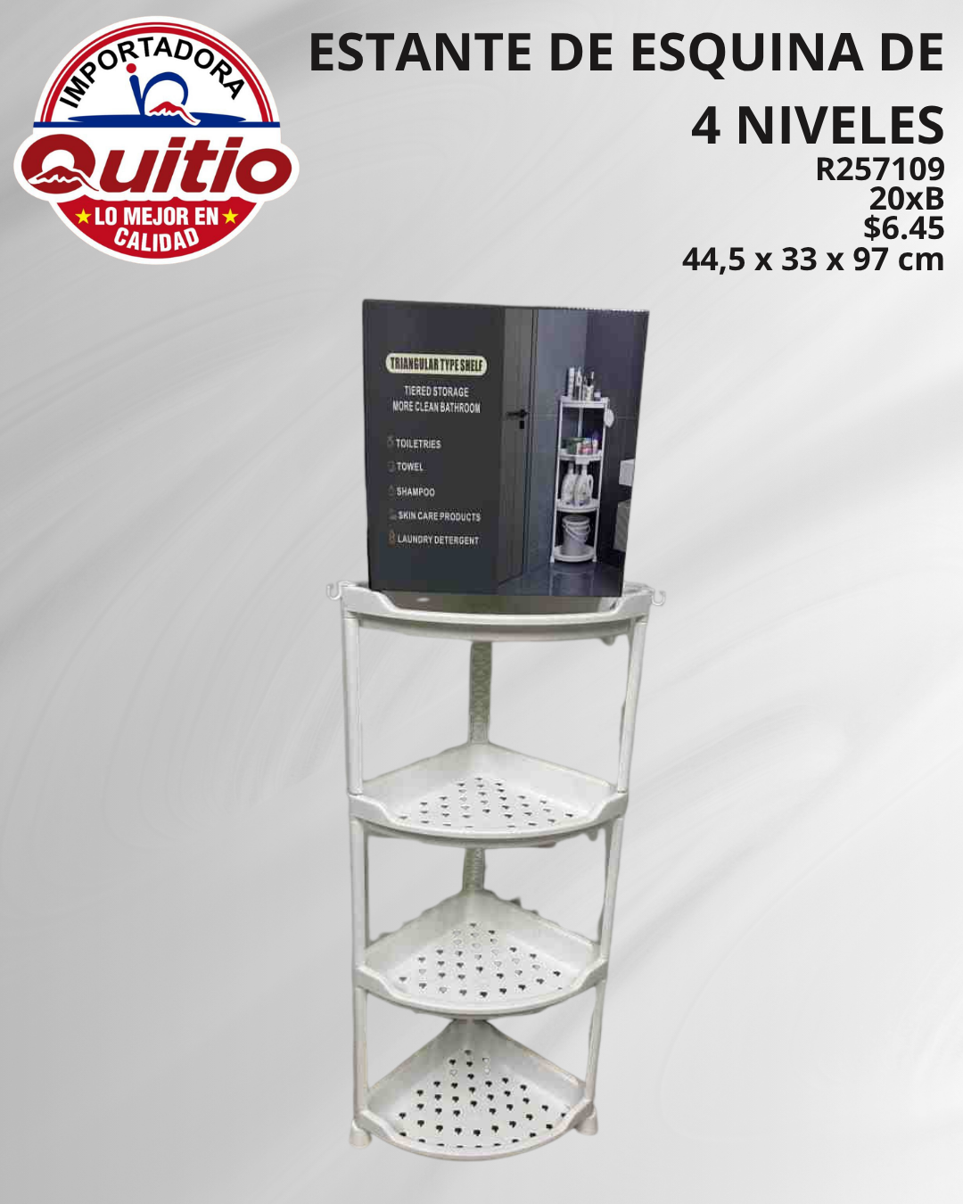 ESTANTE 4 NIVELES R257109 BX20 Q.9714 2X16