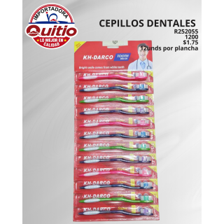 CEPILLO DENTAL R252055 PLANCHA 12 UNDS BX100X12 Q.9060 2X6