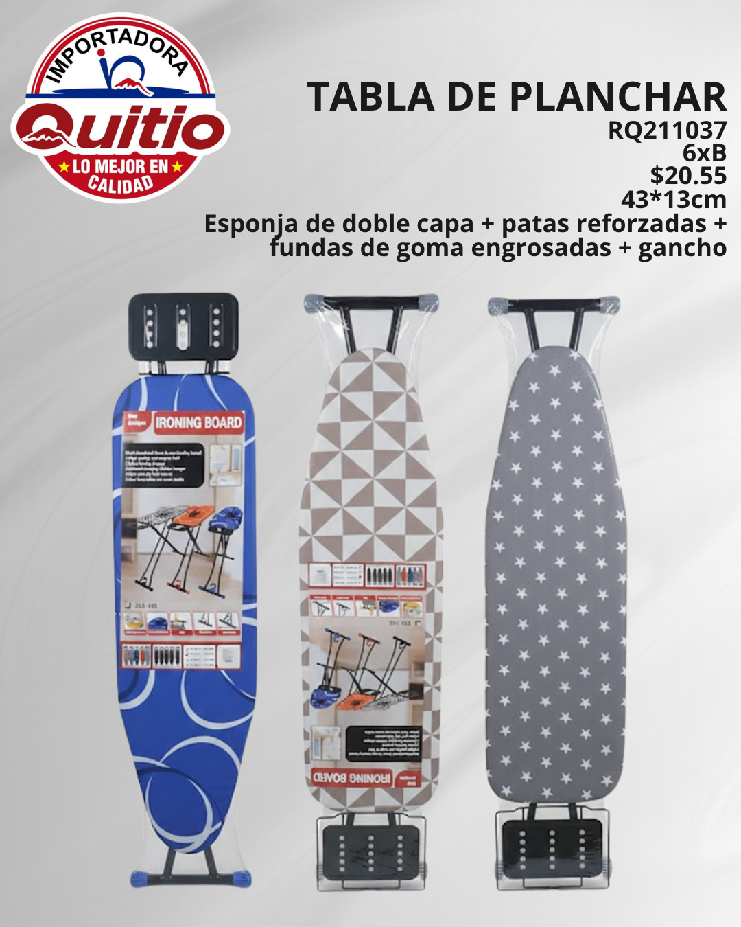 TABLA DE PLANCHAR RQ211037 43X13PL BX6 Q.91411 2X46