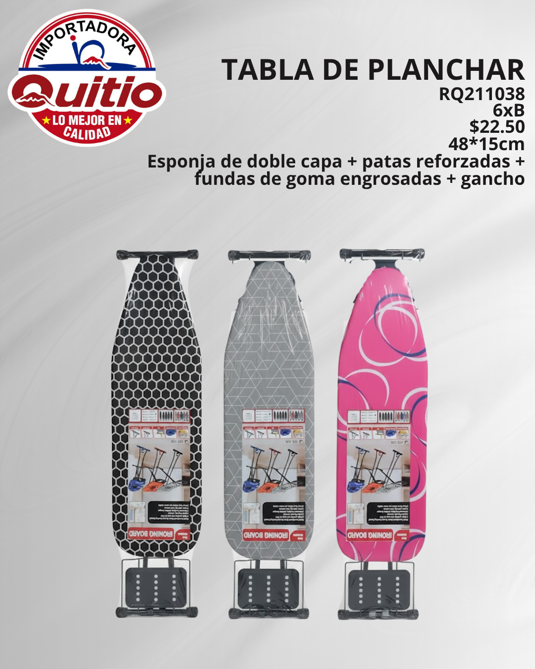 TABLA DE PLANCHAR RQ211038 48X15PL BX6 Q.92321 2X55