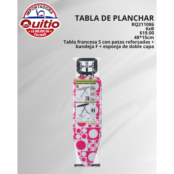 TABLA DE PLANCHAR RQ211086 48X15PL BX6 Q.91501 2X49