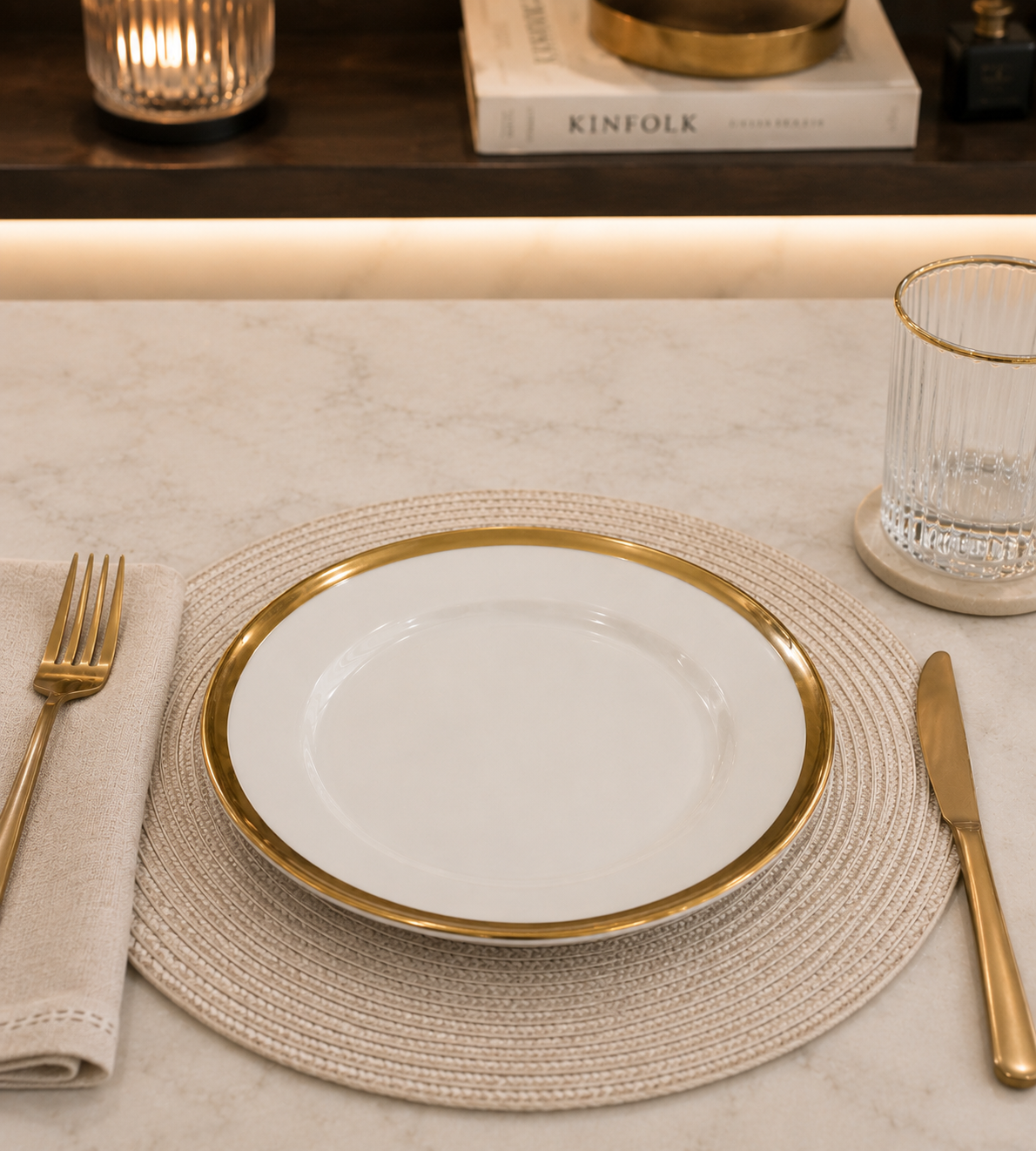 PLATO FILO DORADO POEQ. KY-39 X6 UNID.