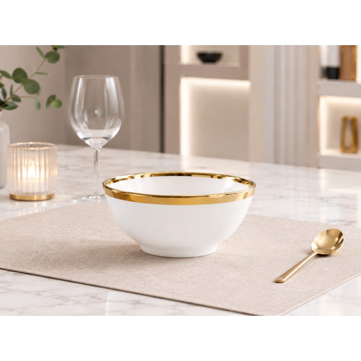 PLATO HONDO FILO DORADO KY-05 X6 UNID