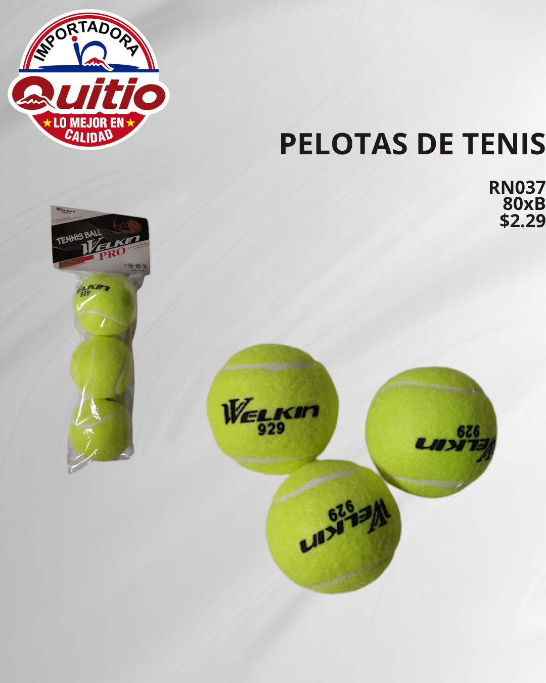 KIT 2 UNDS PELOTA TENIS RN037
