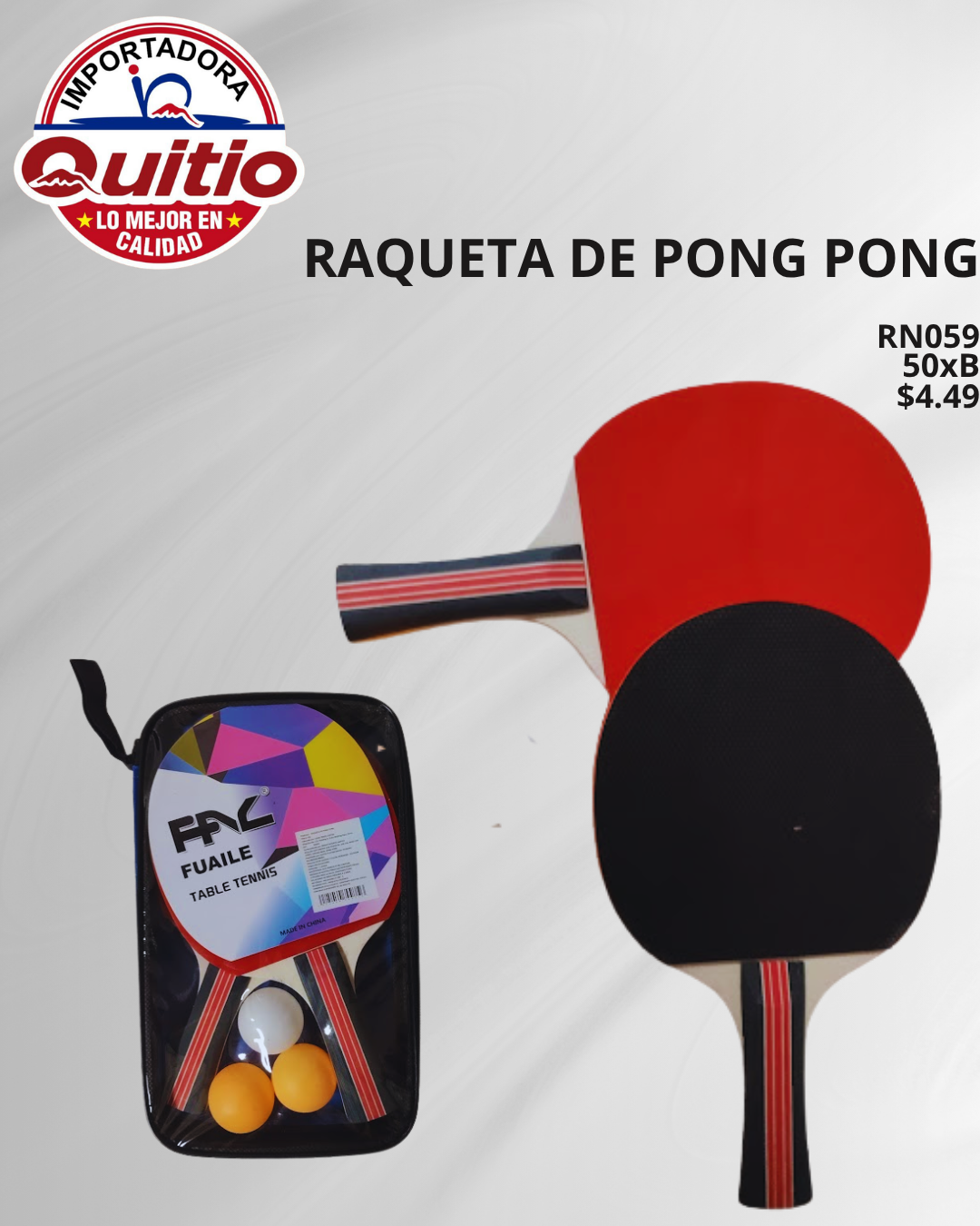 KIT 2 UNDS RAQUETA RN059