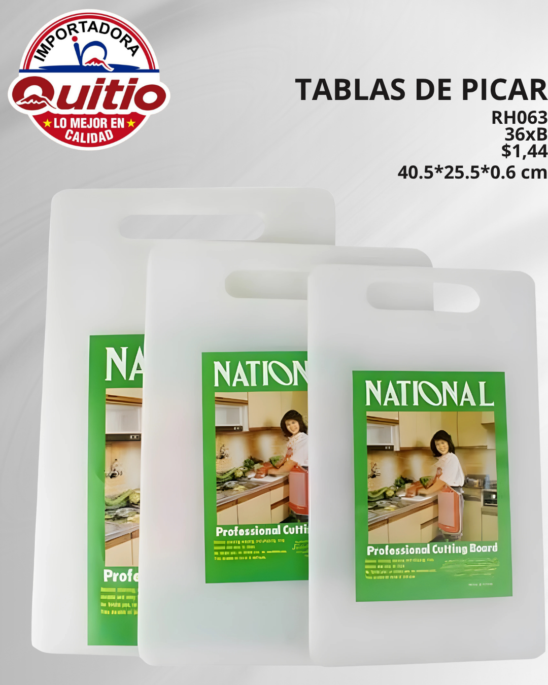 KIT 3 UNDS TABLA PICAR RH063