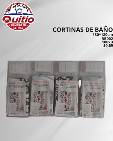 KIT 6 UNDS CORTINA BANO RB002