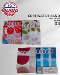 KIT 2 UNDS CORTINA BANO RB018