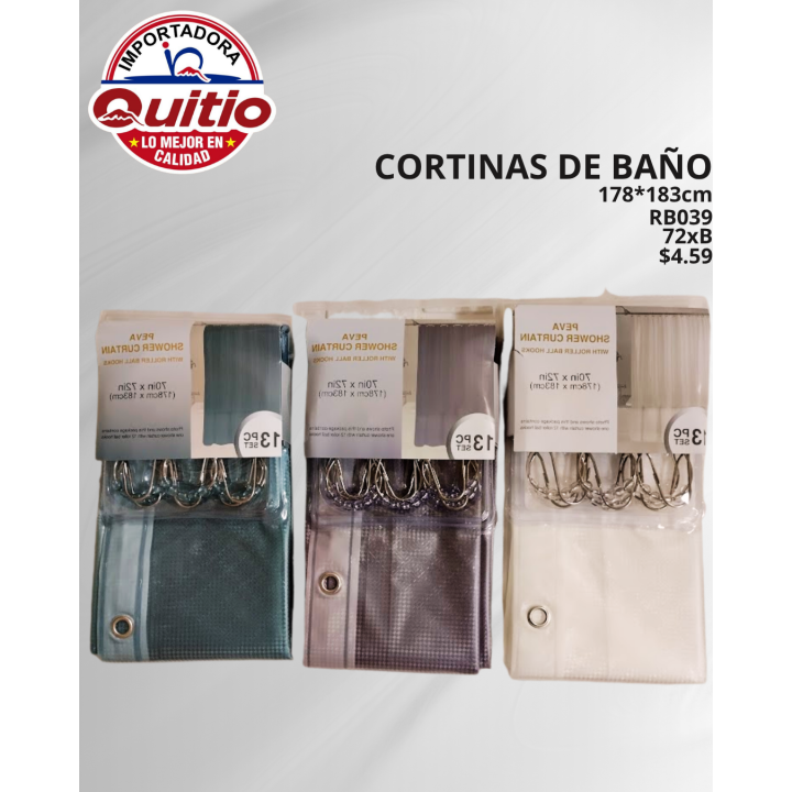 KIT 2 UNDS CORTINA BANO RB039