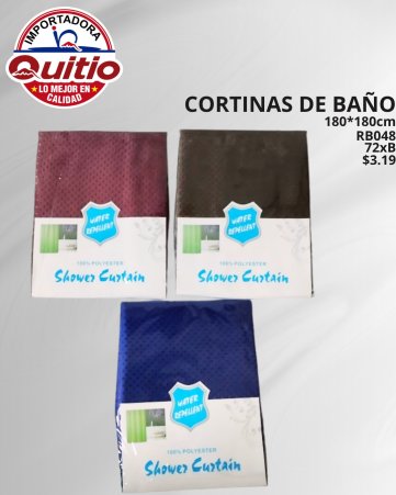 KIT 2 UNDS CORTINA BANO RB048