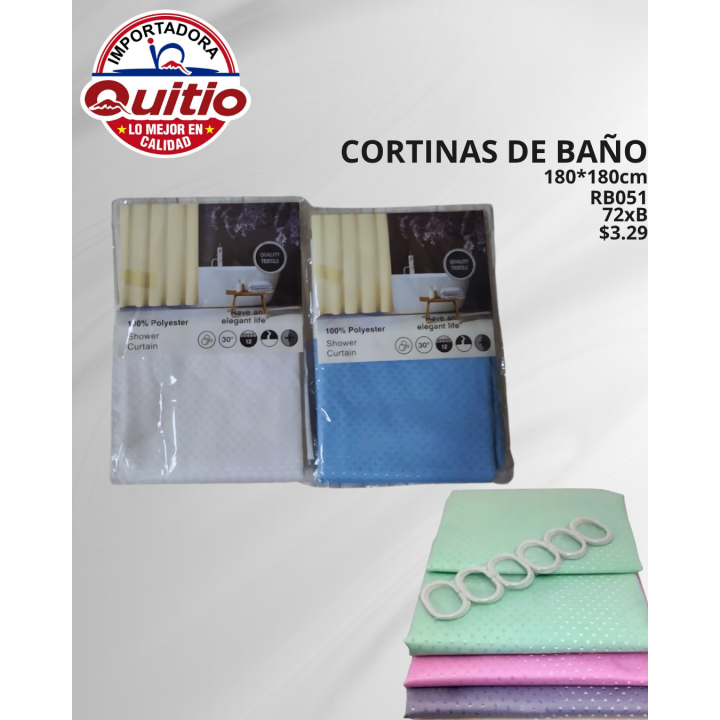 KIT 2 UNDS CORTINA BANO RB051
