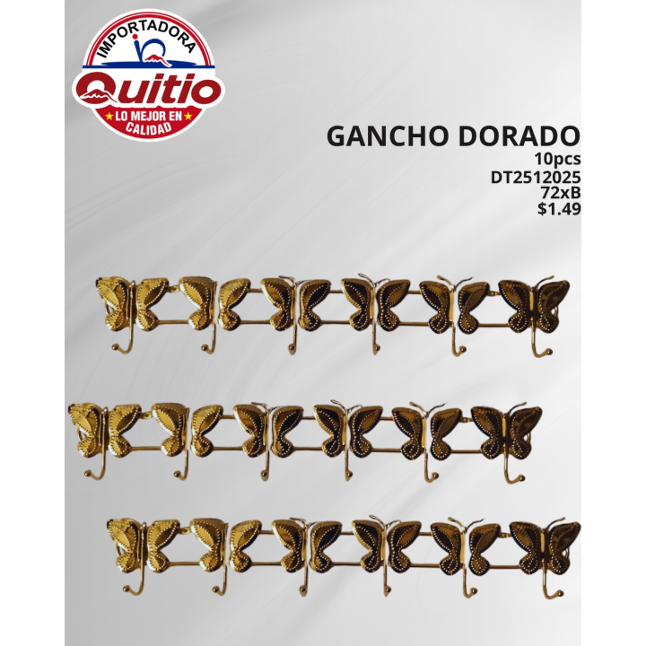 KIT 3 UNDS GANCHO DT2512025