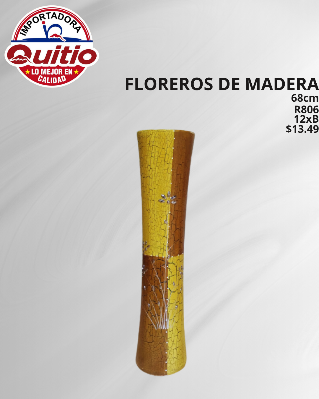 KIT 2 UNDS FLORERO MADERA R806