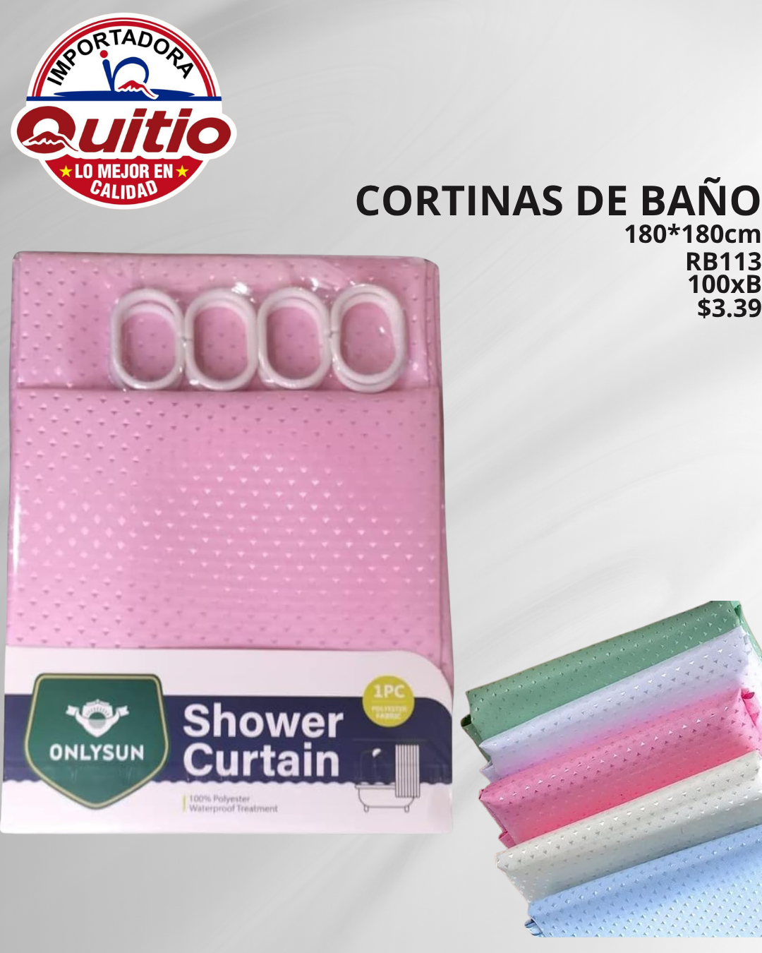 CORTINA DE BANO RB113 BX100 Q.9622