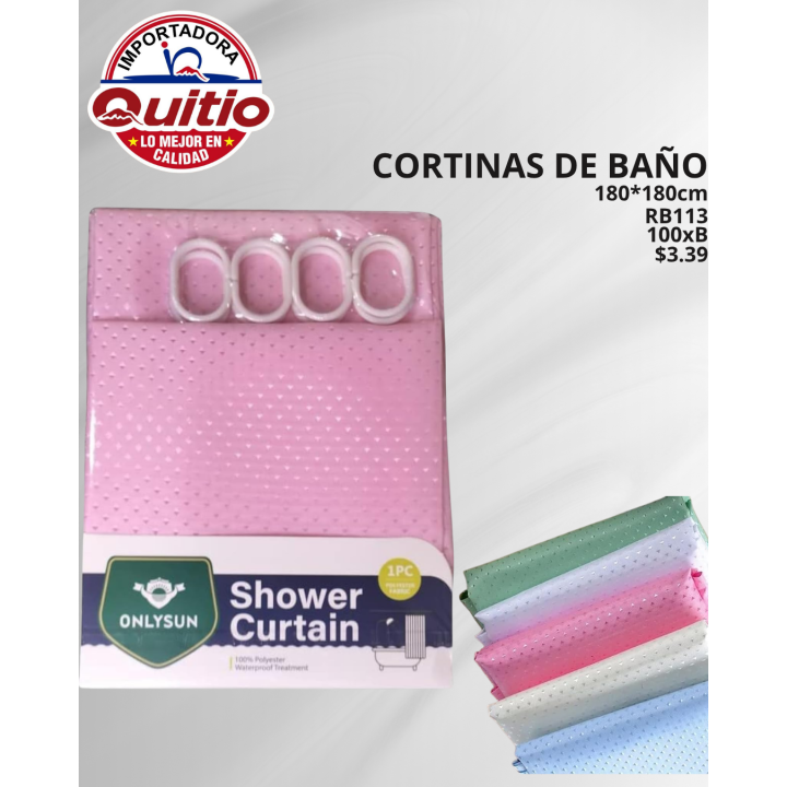 CORTINA DE BANO RB113 BX100 Q.9622