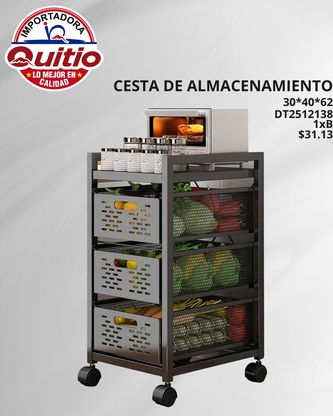 CESTA METAL DE 3 NIVEL DT2512138