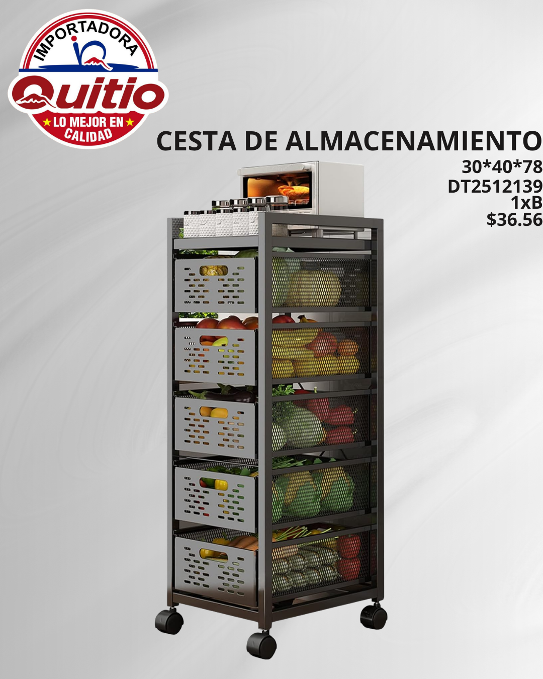 CESTA METAL DE 4 NIVELES DT2512139 Q.97342