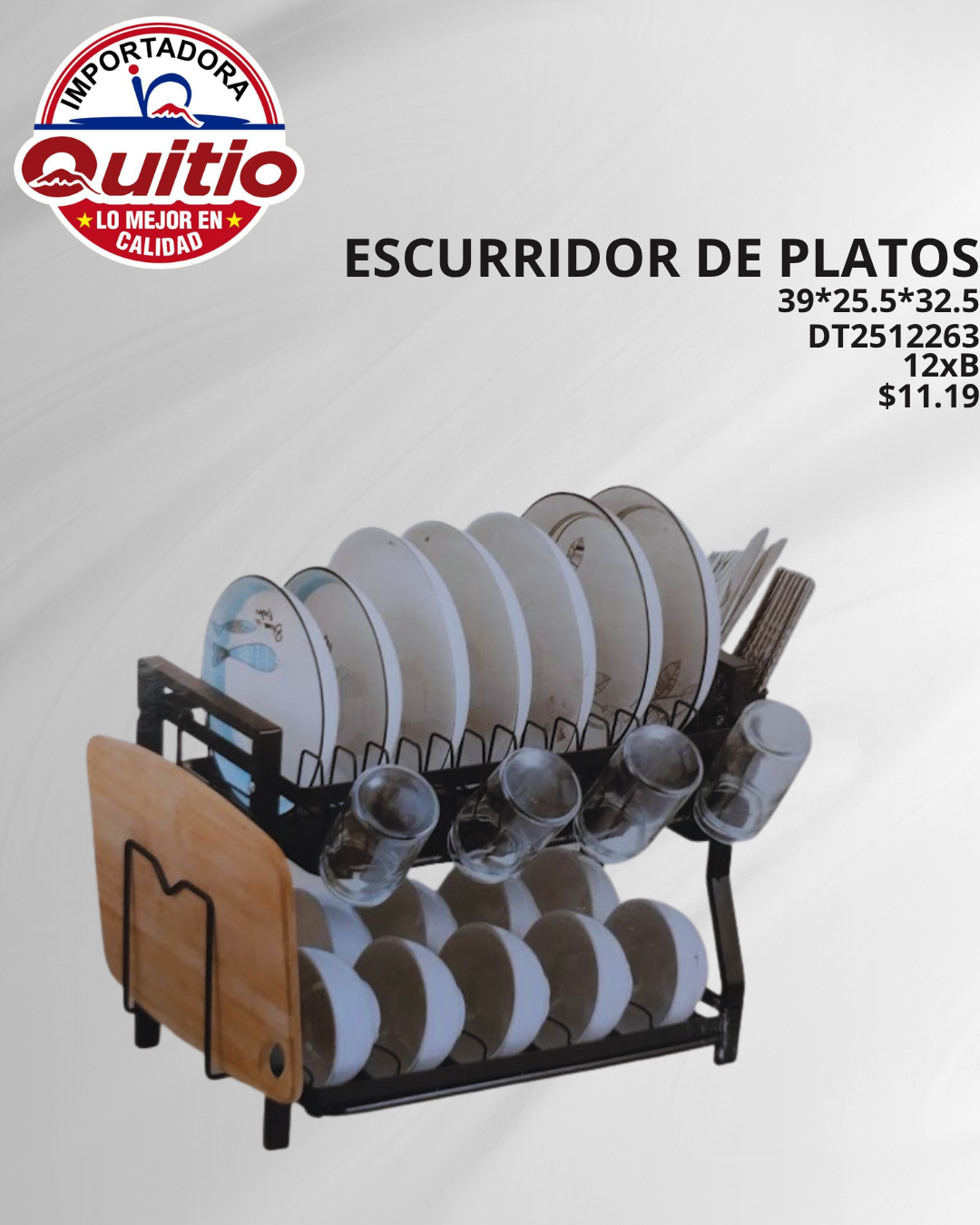 ESCURRIDOR DE PLATOS DT2512263 BX12 Q.9656