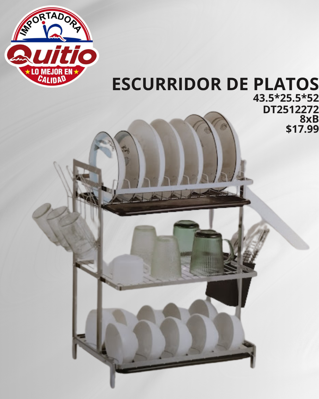 ESCURRIDOR PLATOS DT2512272 BX8 Q.99301