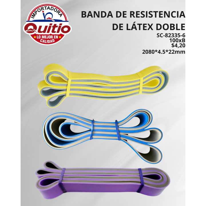 BANDA RESISTENCIA LATEX SC-82335-6 BX100 Q.9082