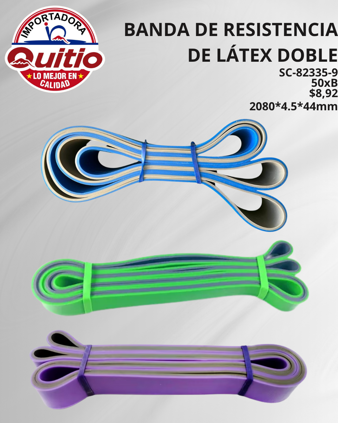 BANDA RESISTENCIA LATEX SC-82335-9 BX50 Q.9595