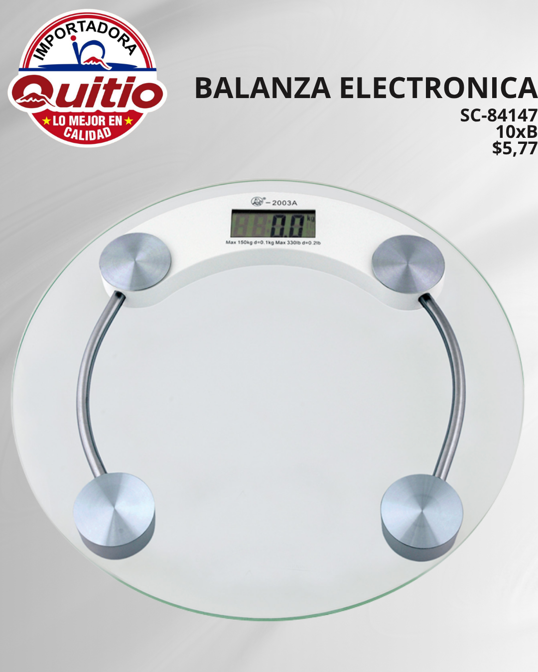 BASCULA DE PESO SC-84147 BX10 Q.9583
