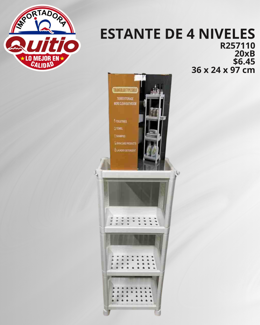 ESTANTE 4 NIVELES R257110 BX20 Q.9714