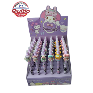 CAJA ESFERO KUROMI BORRABLE 36 UNDS