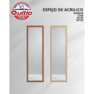 ESPEJO VIDRIO RAN029 30*90CM Q.9632 2X12