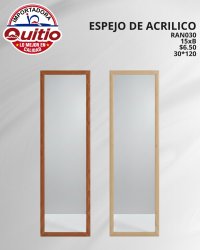 ESPEJO VIDRIO RAN030 30*120CM BX15 Q.9443 2X18