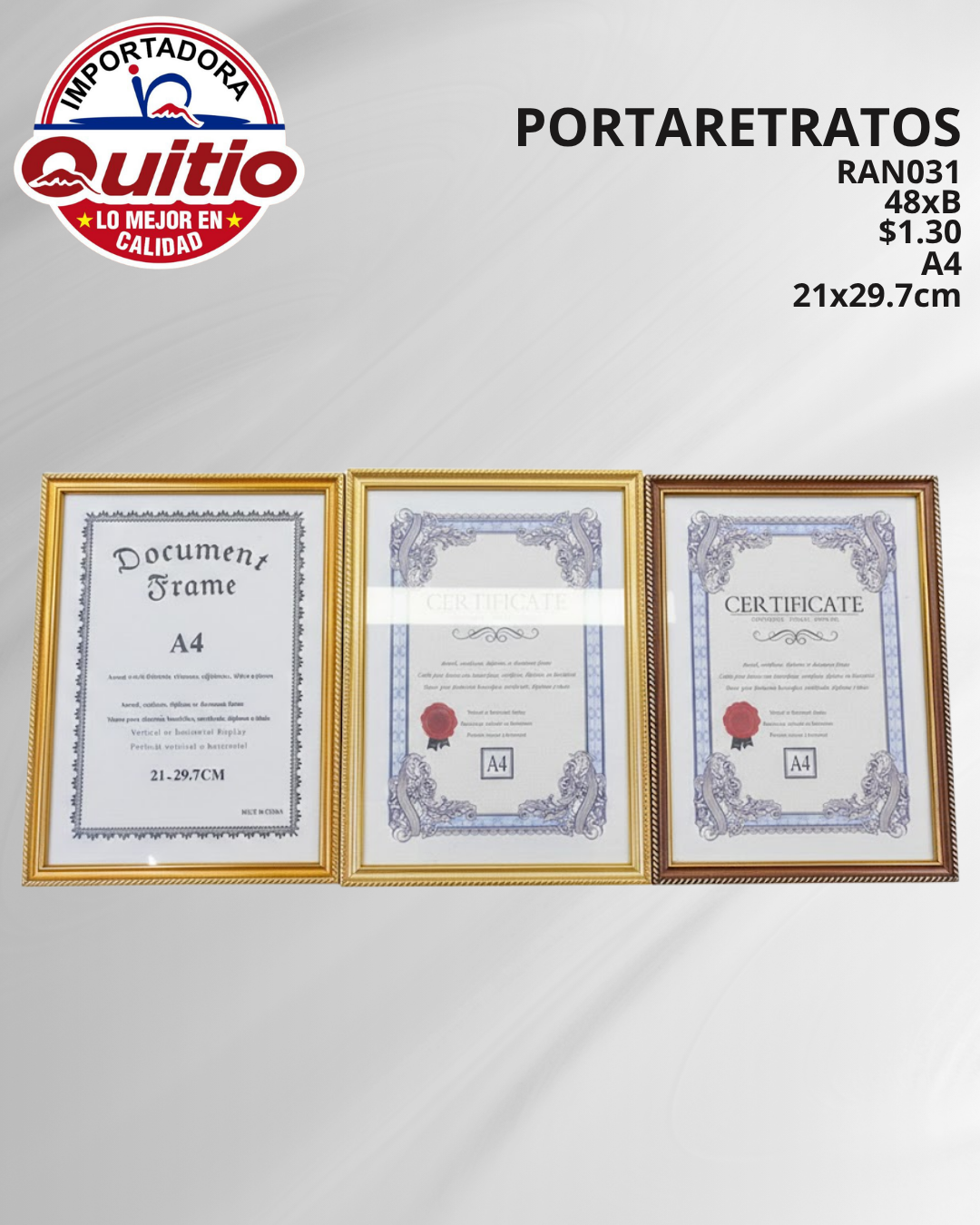 PORTARRETRATO RAN031 A4 BX48 Q.9060 3X6