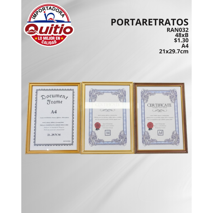 PORTARRETRATO RAN032 A4 BX48 Q.9650 3X6