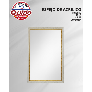 ESPEJO VIDRIO RAN037 30*60CM BX30 Q.9670 2X5