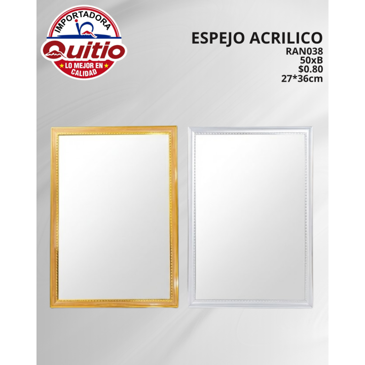 ESPEJO DE ACRILICO RAN038 BX50 Q.9440 4X5