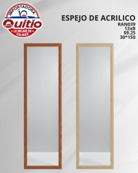 ESPEJO VIDRIO RAN039 30*150CM BX12 Q.9705 2X24