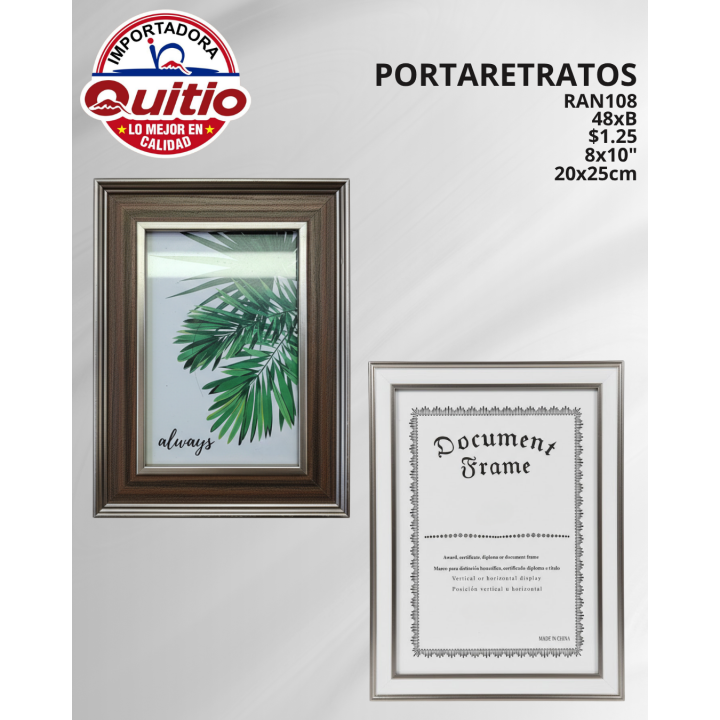 PORTARRETRATO RAN108 8X10 BX48 Q.9560 2X4.50