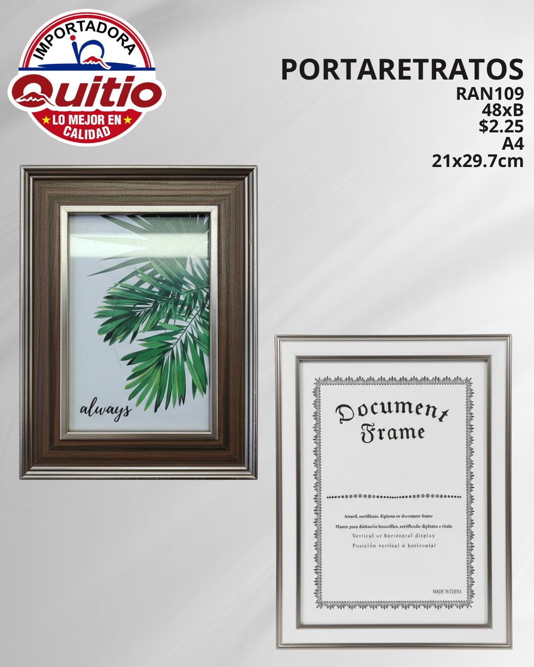 PORTARRETRATO A4 RAN109 BX48 Q.9280 2X6