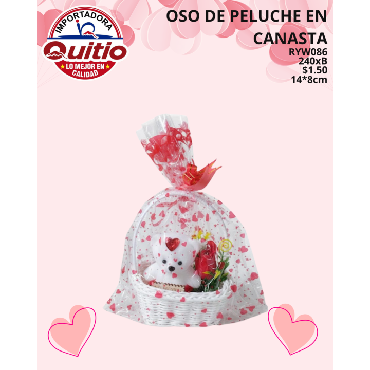 ADORNO OSO EN CANASTA REGALO RYW086 BX240 Q.9380 3X5