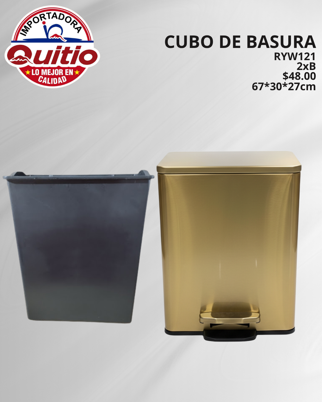 CUBO BASURA RYW121 BX2 Q.95733 2X110