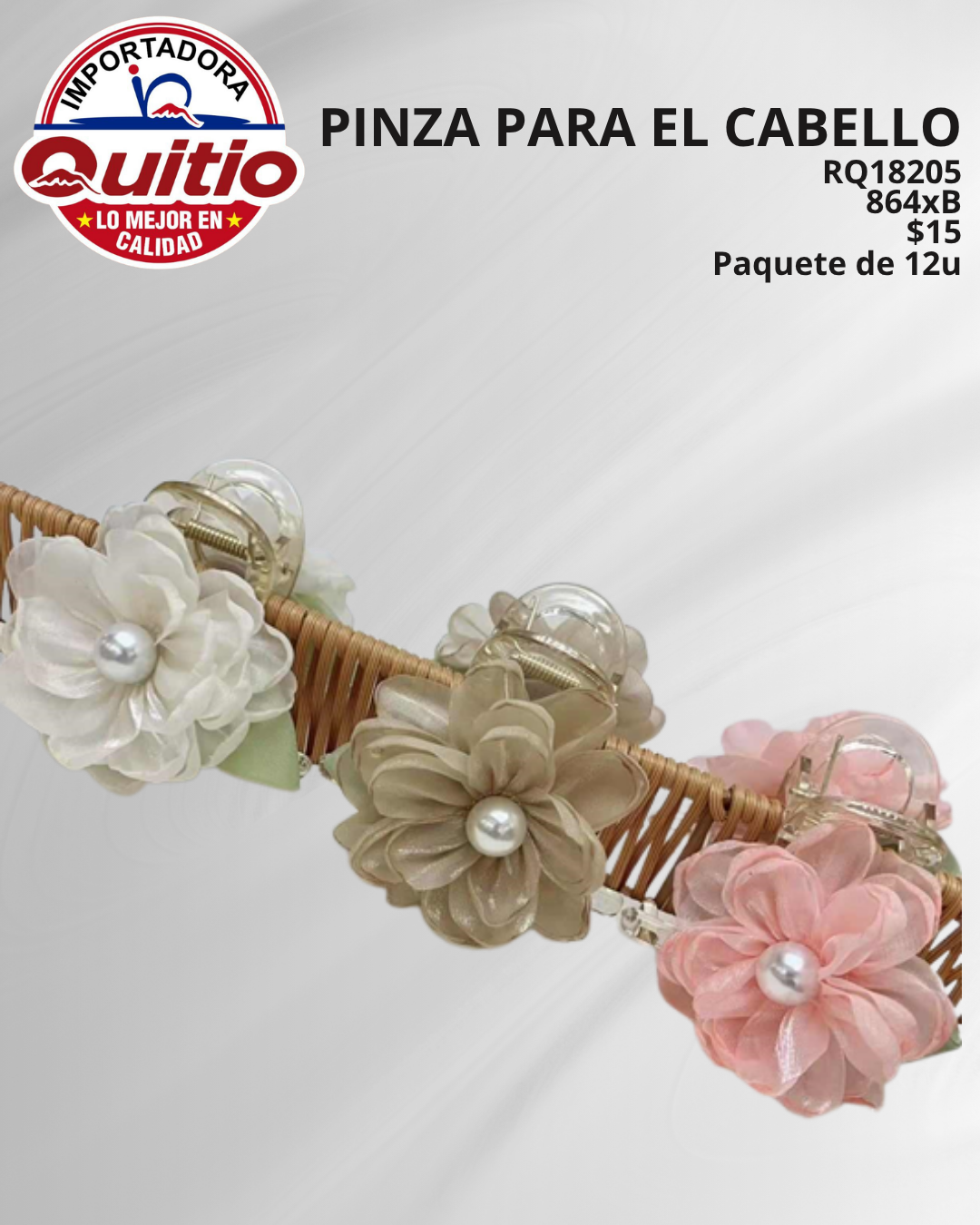 PINZA PARA CABELLO RQ18205 BX72X12 Q.9470 3X5