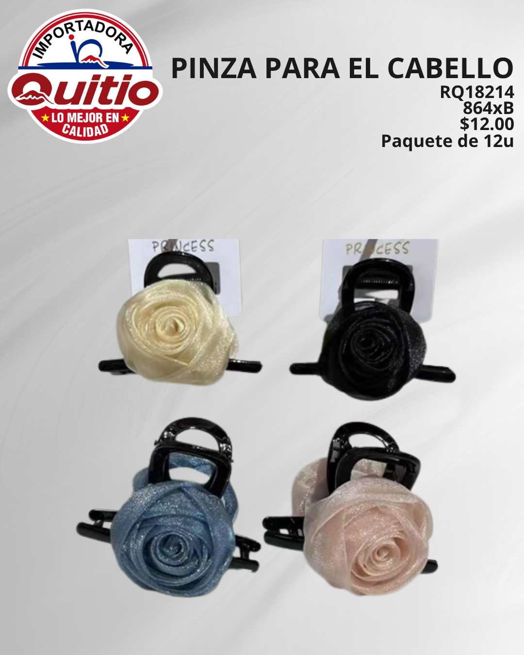 PINZA PARA CABELLO RQ18214 BX72X12 Q.9850 4X5
