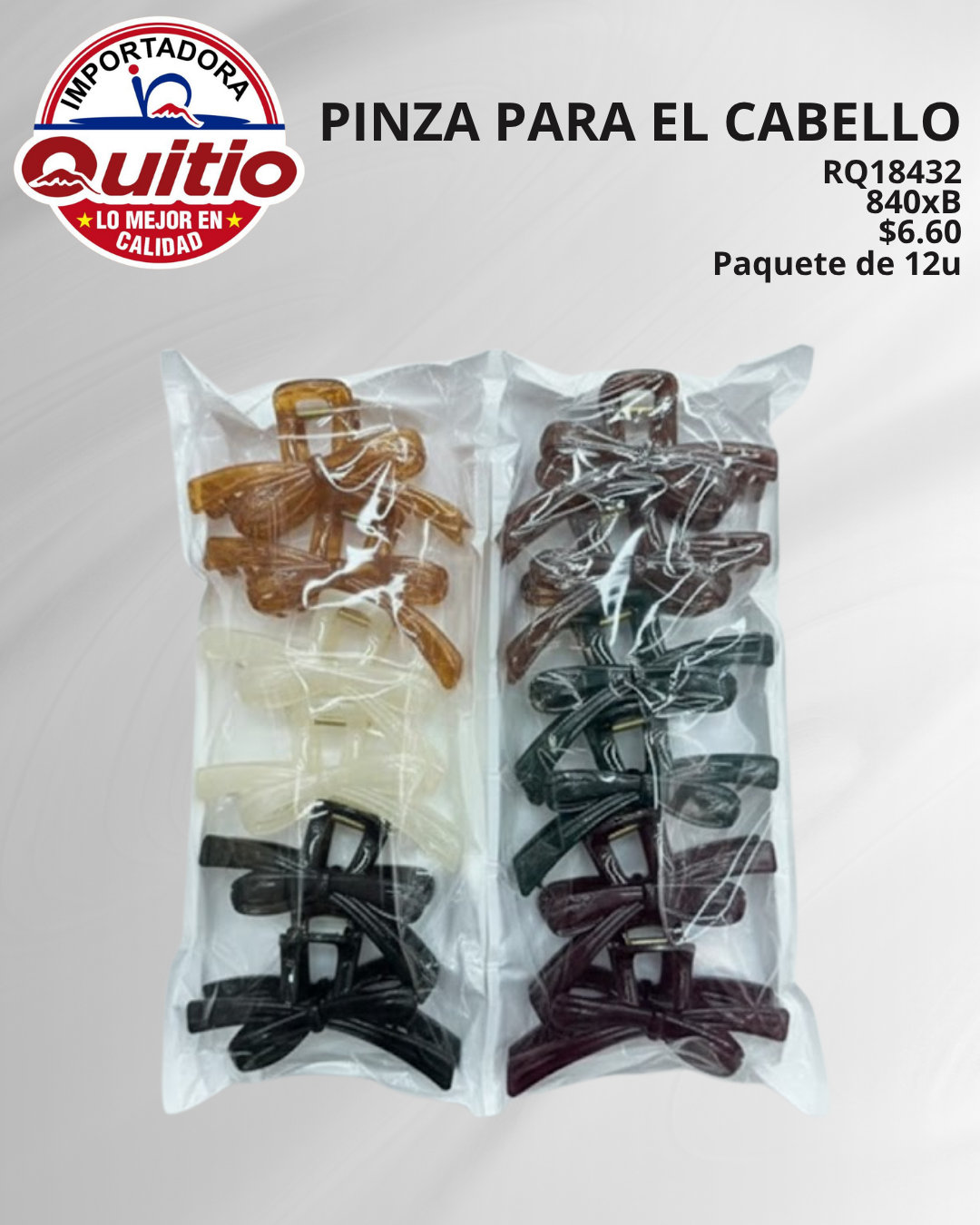 PINZA PARA CABELLO RQ18432 BX70X12 Q.9920 3X2