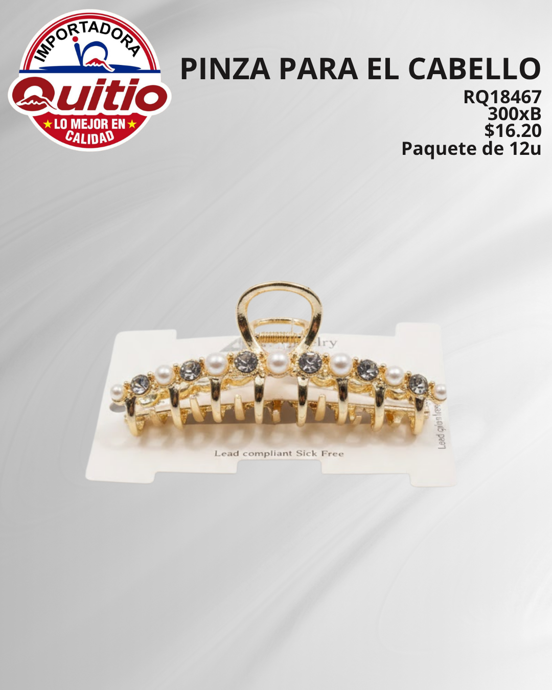 PINZA PARA CABELLO RQ18467 BX25X12 Q.9470 3X5
