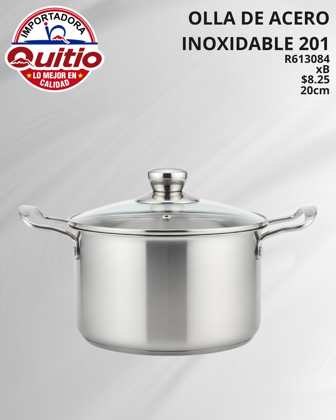 OLLA DE ACERO INOXIDABLE R613084 BX Q.9555 2X18