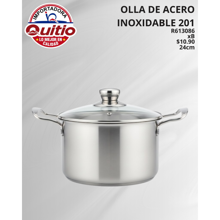 OLLA DE ACERO INOXIDABLE R613086 BX Q.9996 2X28