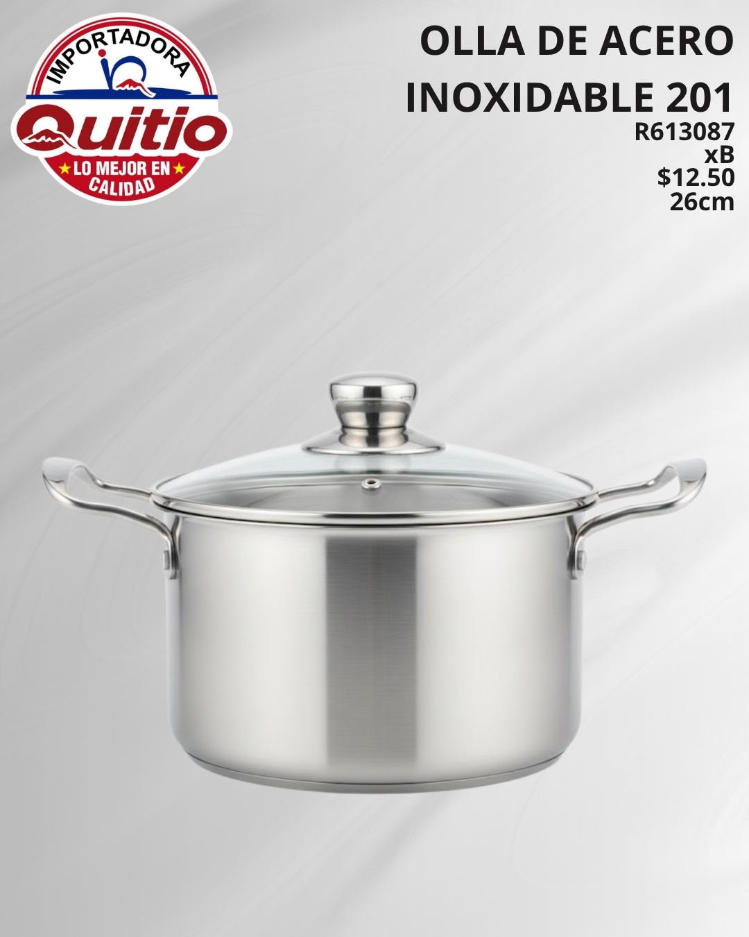 OLLA DE ACERO INOXIDABLE R613087 BX Q.9918 2X28