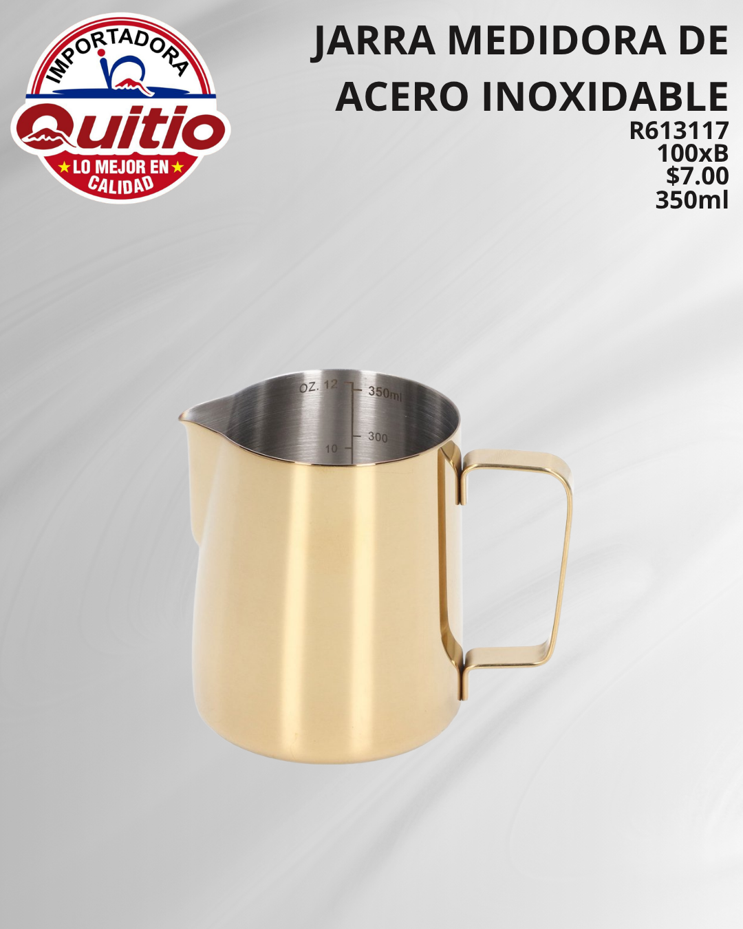 TETERA ACERO INOXIDABLE R613117 350ML BX100 Q.9714 2X18
