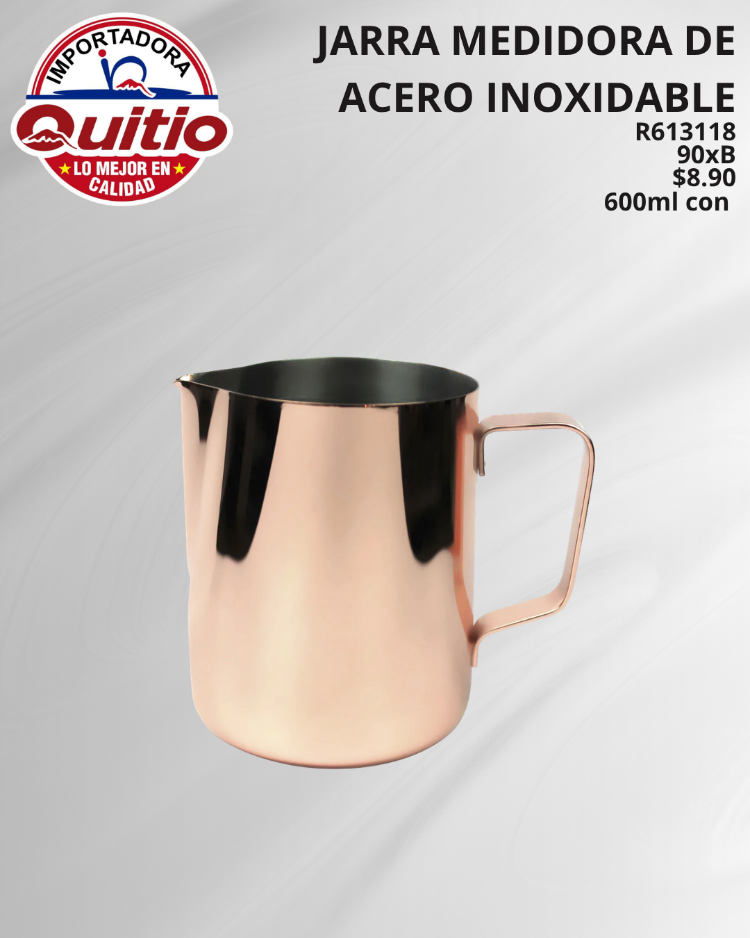 TETERA DE ACERO INOXIDABLE R613118 600ML BX90 Q.9525 2X22