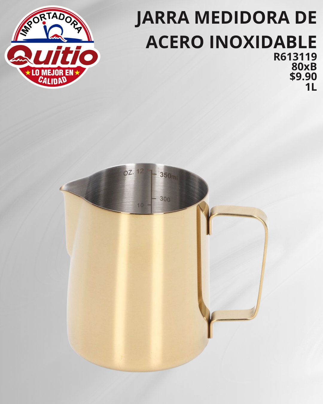 TETERA DE ACERO INOXIDABLE 1000ML R613119 BX80 Q.9085 2X24